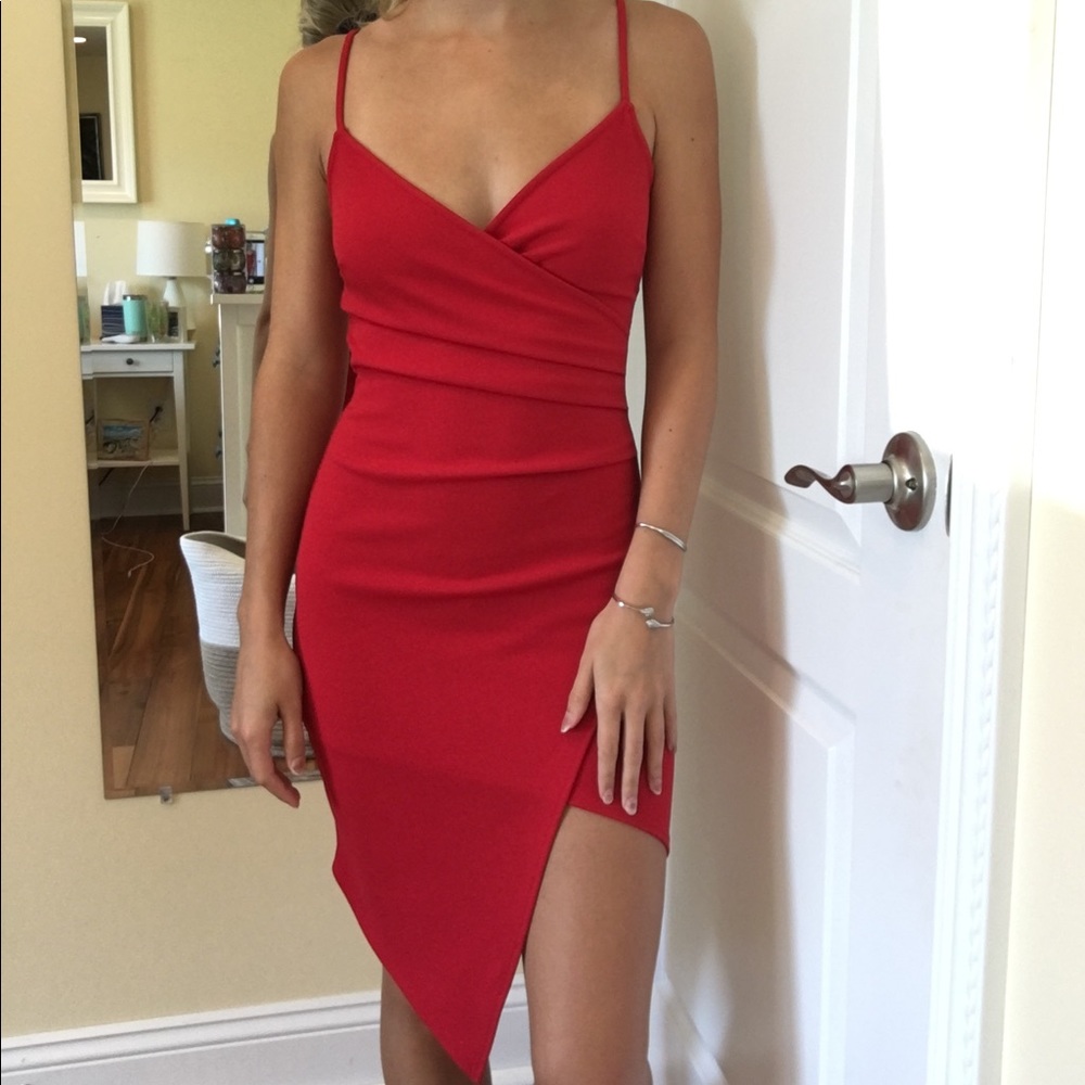 Windsor Red Slit Dress